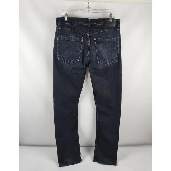 SOLD OUT Revtown Jeans Mens 34x32 Black Decade Sharp Straight Leg Denim - Picture 9 of 11